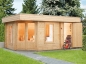 Preview: 5 Eck Gartenhaus Maja 40-B Menja mit Abstellraum als unbehandelter Bausatz.