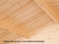 Preview: Holzgarage Roger 23,9m² mit stabilen Dachsparren und profilierten Dachbrettern.
