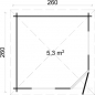 Grundriss 5-eck Gartenhaus Victoria 28-A.