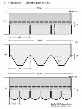 Bitumenschindeln - Rechteckig - Set Nr. 1 (3 qm)