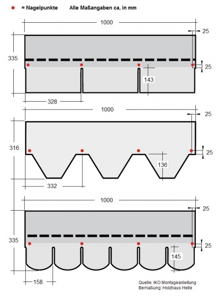 Bitumenschindeln - Rechteckig - Set Nr. 34(102 qm)