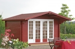 Gartenhaus Kaya 44-B ISO, Gr��e 3,80 x 3,80 m
