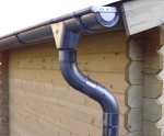 Zink Dachrinnen Komplett Set f�r Pultd�cher & Carports - bis 7,00 m Dachl�nge