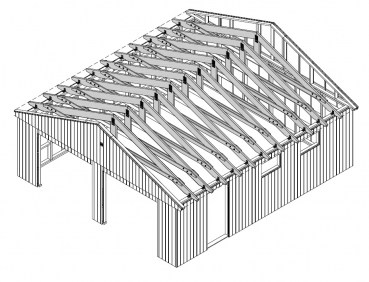 Doppel-Holzgarage Andre 44,7m²