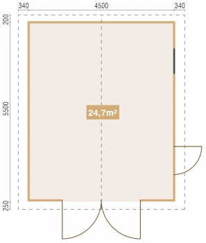 Holzgarage 40-24,7m² Iso