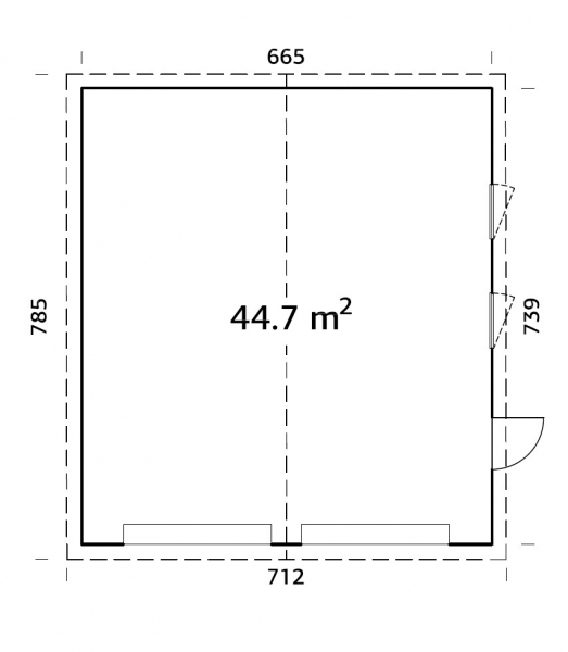 Grundriss Doppelgarage Andre 44,7m².