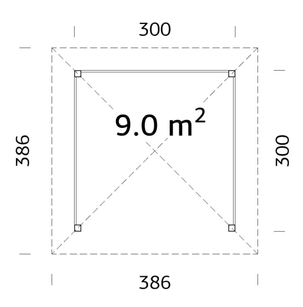 Gartenlaube Betty 9,0m²