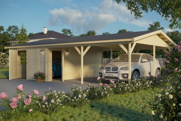 Holzgarage - Carport Hans 5 / 54,2m² Iso